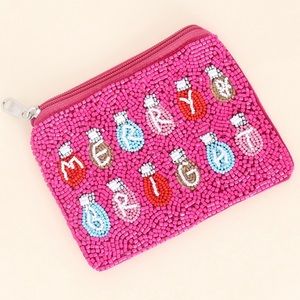 Merry & Bright Beaded Pouch